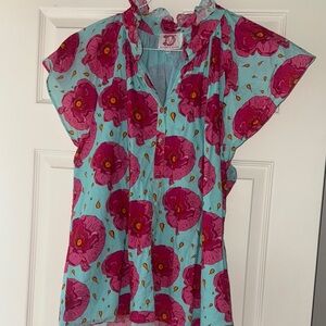 Victoria Dunn Pink and Blue Blouse